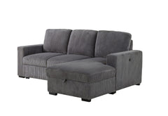 Melody Grey Sectional with Pullout