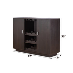 Hazen Espresso Finish Wine Cabinet II