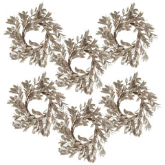 Set of 6, D11.8" Boxwood Candle Ring, Cham