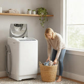Compact Washer, Portable Washing Machine, Full Automatic Washer with 8 Programs and 6 Water Levels