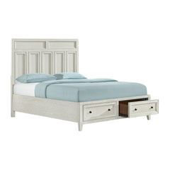 Gypsum Whitewash Queen Storage Bed