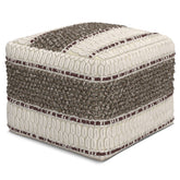 Grady - Square Pouf - Earth Tone Brown