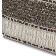 Grady - Square Pouf - Earth Tone Brown