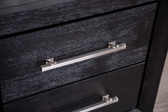 Contemporary Style 1pc Nightstand Chrome Legs Soft Closing English Dovetail Drawers Metal Handles Black Finish Bedroom Furniture