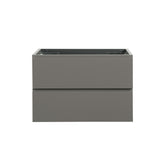 Alice-30W-102,Wall mount cabinet WITHOUT basin, Gray color, With two drawers, Pre-assembled