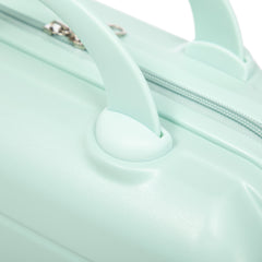 14"/20" 2 pcs/set in ABS Spinner Wheel Luggage, with Combination Lock,14" Cosmetic Case (Mint Green)