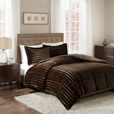 King/Cal King Faux Fur Comforter Mini Set
