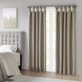 Twist Tab Total Blackout Window Curtain Panel Pewter 50x84" Blackout