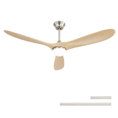 60 Inch Smart Ceiling Fan with Light Dimmable LED with Memory, Quiet Reversible DC Motor,Timing (1H/4H/8H)