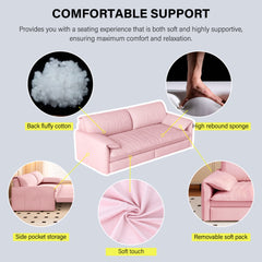 66" Queen Pull Out Sofa Bed, 3-in-1 Convertible Sleeper Sofa with Side Storage,Multi-Functional Velvet Loveseat Bed for Living Room,Bedroom,Apartment,Office(Old Sku:W1885P163513;New Sku:W1885S00226)