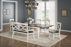 Wallace & Bay Mountina Brown And White Bench