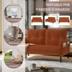 UNITED WE WIN corduroy fabric, comfortable monochrome double sofa, suitable for living rooms and bedrooms