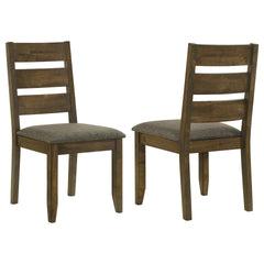 Knotty Nutmeg and Grey Ladderback Dining Chair (Set of 2)