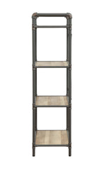 Itzel Antique Oak & Sandy Gray Finish Bookshelf