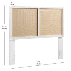 Barkley Cane and Solid Wood Queen/Full Headboard