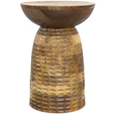 Boyd 13 inch Solid Mango Accent Table in Natural
