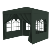10'x10' Party Tent Outdoor Heavy Duty Gazebo Wedding Canopy + 4 Removable Walls ,Green