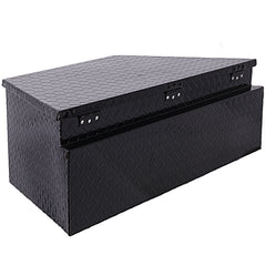 39inch Aluminum tool box,heavy duty truck bed tool box,outdoor trailer pickup storage tool box,RV storage organizer,underbody box w/lock keys,black 39x16.5x11.8inch