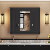 Bathroom Wall Cabinet with Mirror, Wall Mounted Medicine Cabinet with 4 Shelves, Mirrored Door Over Toilet Storage Cabinet