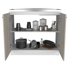 Utility Sink Vernal, Kitchen, Smokey Oak / Light Gray