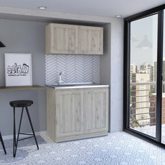 Cabinet Set Zeus, kitchen, Light Gray