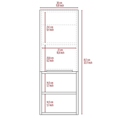 Medicine Cabinet Hazelton, Open and Interior Shelves, Light Gray Finish
