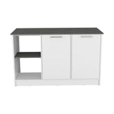 Kitchen Island Padua, Kitchen, White / Onyx