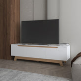 Yukon Tv Stand, Living Room, White / Macadamia