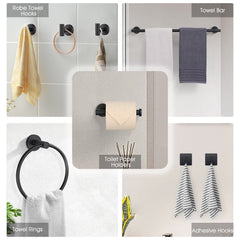 14 Pieces Bathroom Hardware Accessories Set Towel Bar Set Wall Mounted