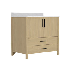 36" Bathroom Vanity Cabinet,Freestangding storage Vanity Cabinet with Countertop & Faucet Hole