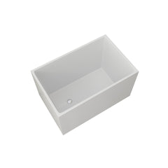 43" Acrylic Free Standing Bath tubs Modern White Soaker Tub