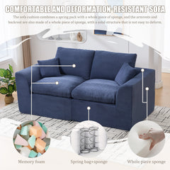 UNITED WE WIN Modular Sectional Sofa Cloud Couch,Comfy Cloud Modern Sofa,2 Seater with Cushion Covers Removable Furniture for Living Room Bedroom Apartments Dorms,No Assembly Required