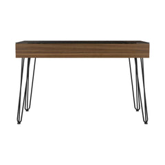 Mahogany 1-Drawer Rectangle Writing Desk with Hairpin Legs