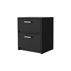 Wenge 2-Drawer Nightstand
