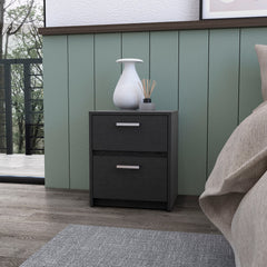 Wenge 2-Drawer Nightstand