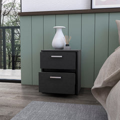 Wenge 2-Drawer Nightstand