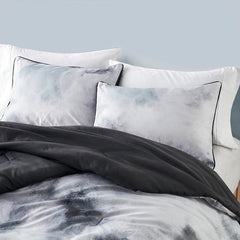 Twin/Twin XL Watercolor Tie Dye Printed Comforter Set with Throw Pillow