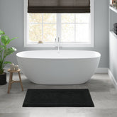 1 PCS 24x36" 100% Cotton Tufted 3000 GSM Reversible Bath Rug Black