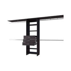 Wengue Modular Closet Organizer System with Hanging Rods