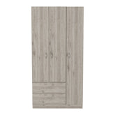 Three Door Armoire Clark, Bedroom, Light Gray