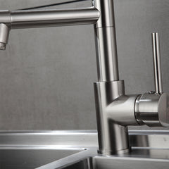 Kitchen Faucet with Pull Down Sprayer Brushed Nickel Stainless Steel Single Handle
Kitchen Sink Faucets