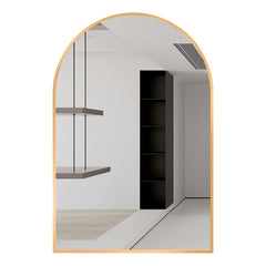 24x32 Inch Gold Metal Framed Arched Bathrrom Mirror for Wall.(W2203P220256)