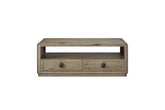 English Knotty Oak Drawer Cocktail Table
