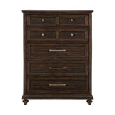 Solid Transitional Style Bedroom 1pc Chest of Drawers Driftwood Charcoal Finish Wooden Furniture Traditional Framing
