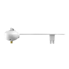 Toilet bidet two silver color knob handles dual nozzle spray guard shield front feminine and rear wash white