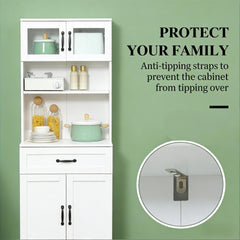 Coffee Cabinet,Tall Storage Pantry,Buffet Cabinet