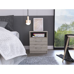 Oklahoma Nightstand,Two Drawers, One Shelf