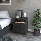 Oklahoma Nightstand,Two Drawers, One Shelf