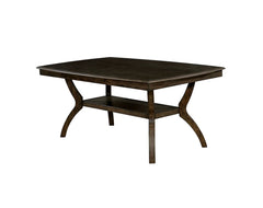 Modern Antique Walnut Dining Table w Open Lower Shelf 1pc Rectangle Table Kitchen Dining Room Furniture