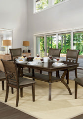 Modern Antique Walnut Dining Table w Open Lower Shelf 1pc Rectangle Table Kitchen Dining Room Furniture